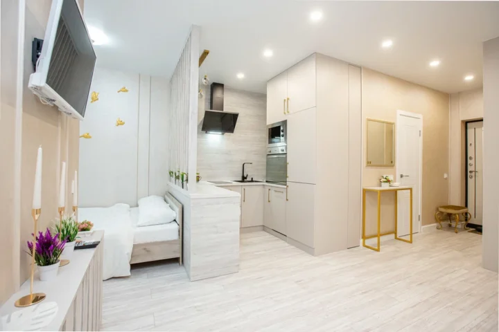 Интерьер квартиры-студии на сутки по адресу: Минск, ул. Аэродромная, 24