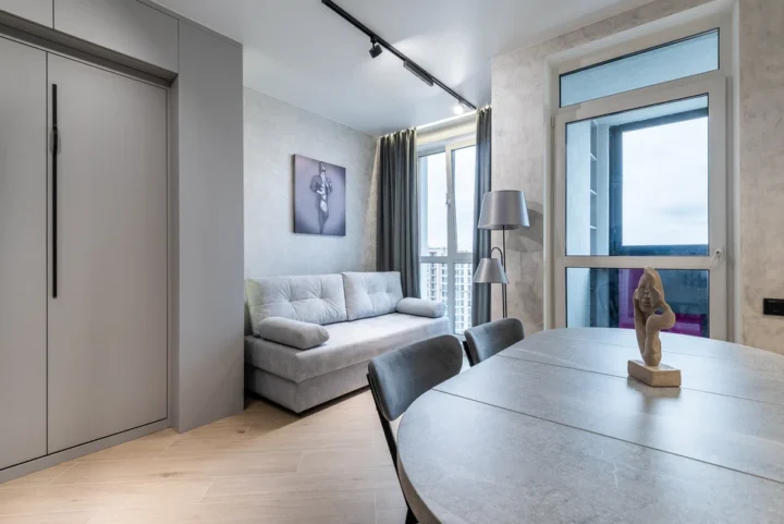 Интерьер квартиры-студии на сутки по адресу: Минск, ул. Михаила Савицкого, 37