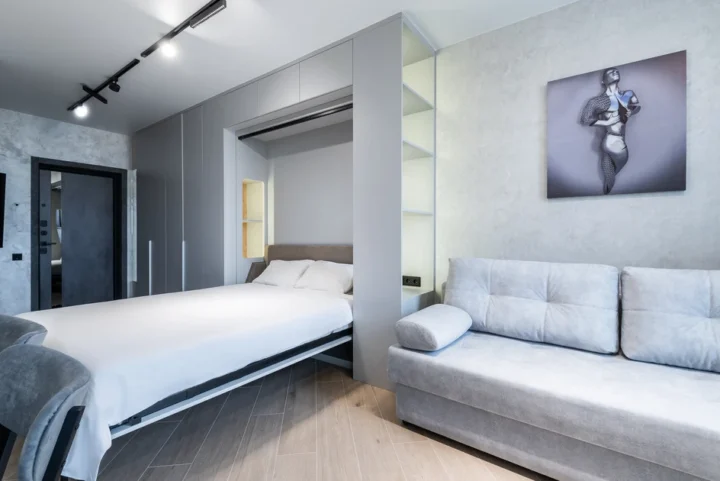 Интерьер квартиры-студии на сутки по адресу: Минск, ул. Михаила Савицкого, 37