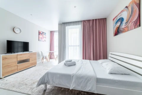 Short-term studio apartment at 19 Igorya Luchenka Str., Minsk