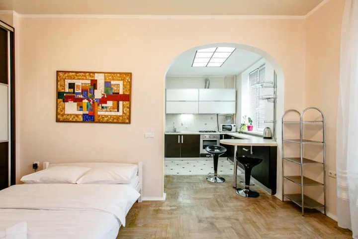 Short-term studio apartment at 5 Kalvariyskaya Str., Minsk
